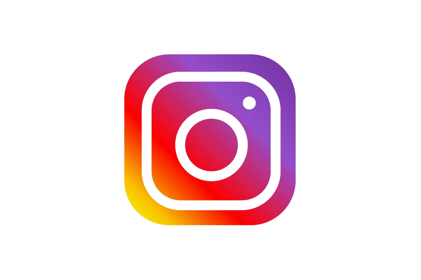 Instagram logo on white backgroun