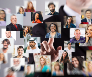 Lots of different people all connection via LinkedIn