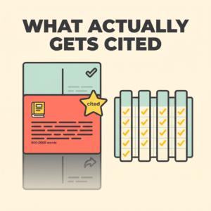 What actually gets cited with a graphic representing a post with educational references.
